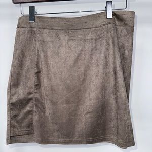 Grey Suede Skirt